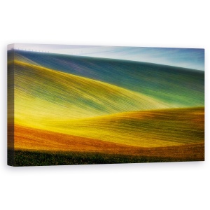 Tablou Canvas - Campuri De Primavara, Domenii, Straturi, Dealuri, 50 x 100 cm