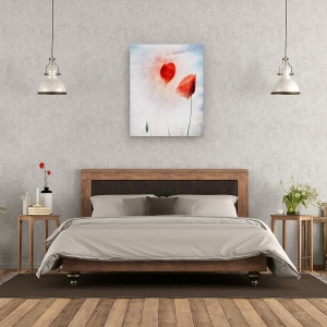 Tablou canvas - Campurile Flandrei, Maci, Flandra, Maci, Textura, 60 x 75 cm - Img 3