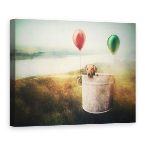 Tablou canvas - Cand Eram Doar Un Catelus, Balon Cu Aer Cald, Gravitatie, Aeronava, 75 x 100 cm