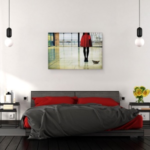 Tablou canvas - Cantecul Navei, Rochie, Hartie, Barca, Macara, 40 x 60 cm - Img 3