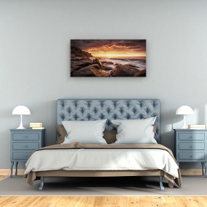Tablou Canvas - Capul Solander, Rasarit, Peisaj, Marin, Dimineata, 50 x 100 cm - Img 3