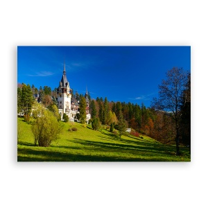 Tablou Canvas - Castelul Peles, Natura, Peisaj, Padure, Romania, 60 x 90 cm
