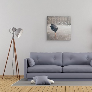 Tablou canvas - Cel Din Paris, Vremea, Luvru, Strada, Muzeu, 60 x 60 cm - Img 2