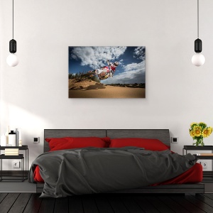 Tablou canvas - Ciocnit, Actiune, Sport, Extrem, Daredeil, Bicicleta, 60 x 90 cm - Img 3
