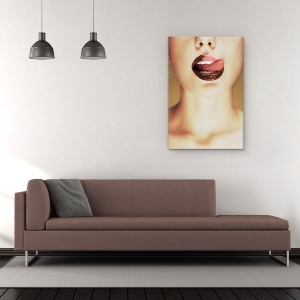 Tablou Canvas - Ciocolata, Ciocolata, Fata, Buze, Rusia, Limba, 80 x 120 cm - Img 2