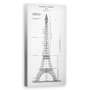 Tablou canvas - Cladire, Turnul Eiffel, Planul, 50 x 100 cm