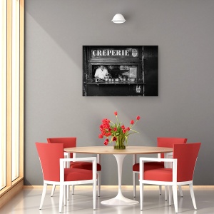 Tablou canvas - Clatitarie Montmartre, Gatit, Bucatar, Restaurant, 60 x 90 cm - Img 4