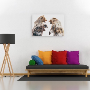 Tablou canvas - Conflicte Salbatice, Ursi, 80 x 120 cm - Img 2