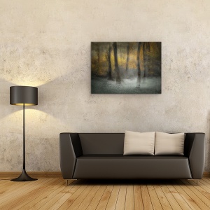 Tablou canvas - Copaci Dansand, Padure, Toamna, Peisaj, 60 x 80 cm - Img 2
