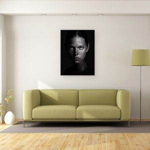 Tablou canvas - Copil, Fata, Copil, Persoana, Portret, Ochi, 60 x 80 cm - Img 2