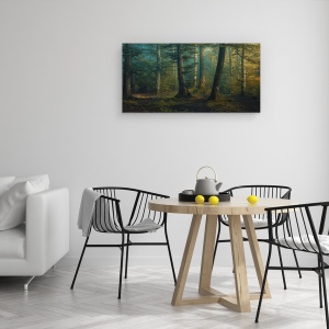 Tablou canvas - Culori De Octombrie, Panorama, Copaci, Padure, 50 x 100 cm - Img 4