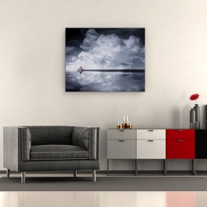 Tablou canvas - Desenul Norilor, Nori, Lung, Expunere, Apa, Reflectie, 60 x 75 cm - Img 2