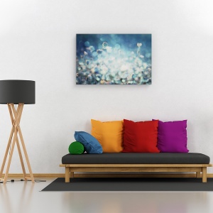 Tablou canvas - Diamante, Flori, Lentile, Estompare, Turcoaz, 80 x 120 cm - Img 2