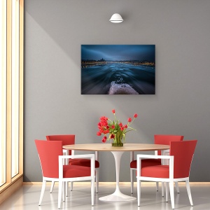 Tablou canvas - Dimineata De Iarna In Budapesta, Iarna, Budapesta, Gheata, Rau, Dunare, 80 x 120 cm - Img 4