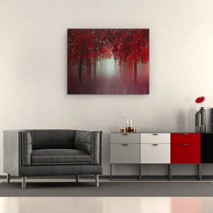 Tablou canvas - Din Dragoste, Padure, Copaci, Ceata, 60 x 75 cm - Img 2