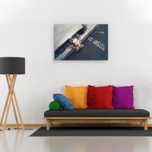 Tablou canvas - Drumul De La Hollywood, Fata, Femeie, Camuflaj, Vintage, Los Angeles, 40 x 60 cm - Img 2