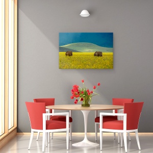 Tablou canvas - Elefant, Alb-Negru, Africa, Camp, 80 x 120 cm - Img 4
