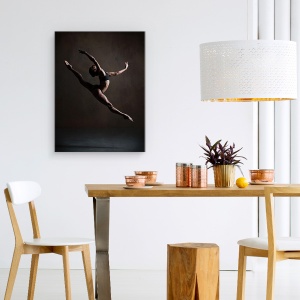 Tablou canvas - Eleganta In Intuneric, Lumina, Umbra, Sari, Salt, Zbor, 50 x 70 cm - Img 4