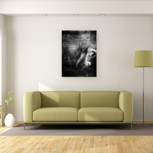 Tablou canvas - Exil, Ingeri, Aripi, Femeie, Textura, Wheatland, 60 x 80 cm - Img 4
