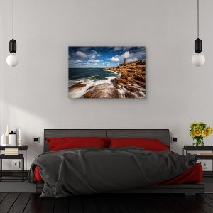 Tablou canvas - Farul din Ploumanac'h, Peisaj, Bretagne, Franta, Coasta, 40 x 60 cm - Img 3