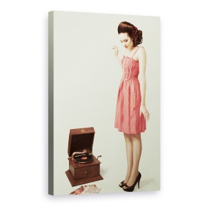 Tablou canvas - Fata Frumoasa, Vintage, Vechi, Boom, 40 x 60 cm