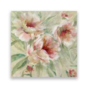 Tablou Canvas - Floral, Flori, Bujori, Pictura, Roz, 60 x 60 cm
