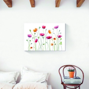 Tablou canvas floral cu flori de maci
