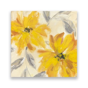 Tablou Canvas - Floral, Galben, Flori, 60 x 60 cm