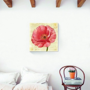 Tablou canvas floral cu lalele roz 60x60 cm
