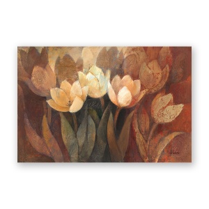 Tablou Canvas - Floral, Lalele, Alb, 75 x 100 cm