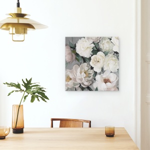 Tablou canvas - Flori De Gradina Alba, Pictura, 60 x 60 cm - Img 2