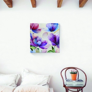 Tablou canvas flori lalele mov 60x60 cm decor modern living