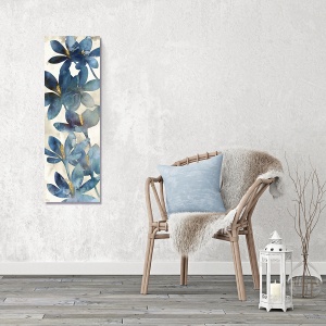 tablou canvas flori mistice albastru 30x90 cm