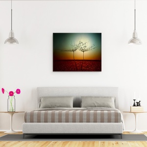 Tablou Canvas - Foc si Apa, Natura Statica, Rosu, Bland, 60 x 75 cm - Img 3