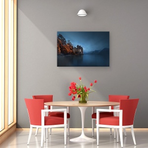 Tablou canvas - Fortificatie Luminoasa, Lac, Elvetia, Castel, Calatorie, Geneva, 40 x 60 cm - Img 4