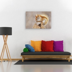 Tablou canvas - Furtuna de zapada, Natura, Iarna, Veverita, Ninsoare, 60 x 90 cm - Img 2