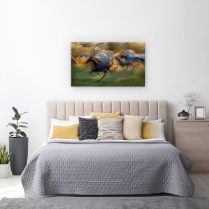 Tablou canvas - Galop De Foc, Cal, Actiune, Viteza, 50 x 80 cm - Img 3