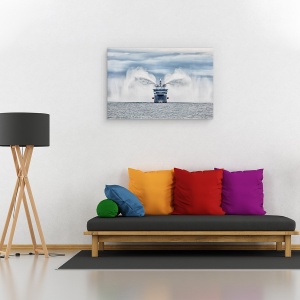 Tablou canvas - Garda De Coasta Norvegiana, Spray, Barca, Vapor, Actiune, Apa, 60 x 90 cm - Img 2
