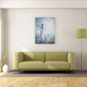 Tablou canvas - Gata De Plecare, Mireasa, Alb, Luminos, Barca, Origami, 75 x 100 cm - Img 2