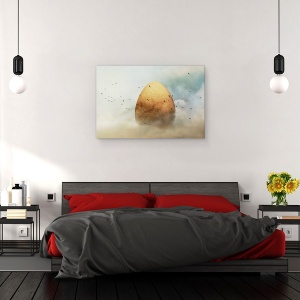 Tablou canvas - Geneza, Ou, Nori, Cer, Pasare, 60 x 90 cm - Img 3