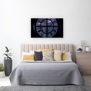 Tablou canvas - Gotham Vazut De Sus, Oras, Nyc, Cer, Timp, Ceas, 50 x 80 cm - Img 3