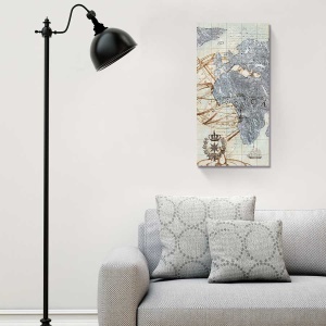 Tablou Canvas - Harta, Africa, Retro, Vintage, 50 x 100 cm - Img 2