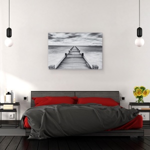 Tablou canvas - Imbarcare, Plaja, Mare, Pier, Nor, Apa, 80 x 120 cm - Img 3