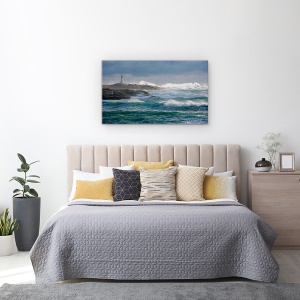 Tablou canvas - In Protectia Unui Far, Golfulet, Canada, Noua Scotie, Marina, Coasta, 50 x 80 cm - Img 3