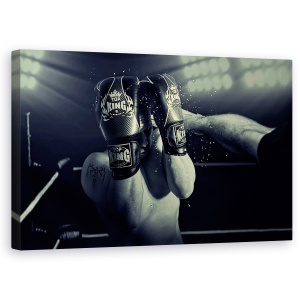 Tablou canvas - In Stralucirea Luminilor, Cutie, Sange, Sport, Actiune, Lupta, 50 x 80 cm