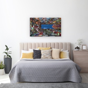 Tablou canvas - Inaltare, Hongkong, Cladire, Apartamente, Modele, Fractiune, 50 x 80 cm - Img 3