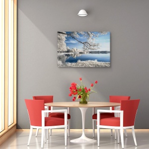 Tablou canvas - Irenkowo, Peisaj, Reflectie , Calm, Frunze, 40 x 60 cm - Img 4