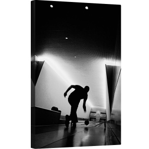 Tablou canvas - Jucand la bowling, Arunca, Sport, Actiune, Silueta, 60 x 90 cm