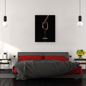 Tablou canvas - La Sangria, Natura Moarta, Vin Rosu, Sticla, 60 x 80 cm - Img 3