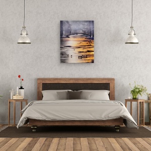 Tablou canvas - Lac Inghetat, Gheata, Iarna, Zapada, 60 x 75 cm - Img 3